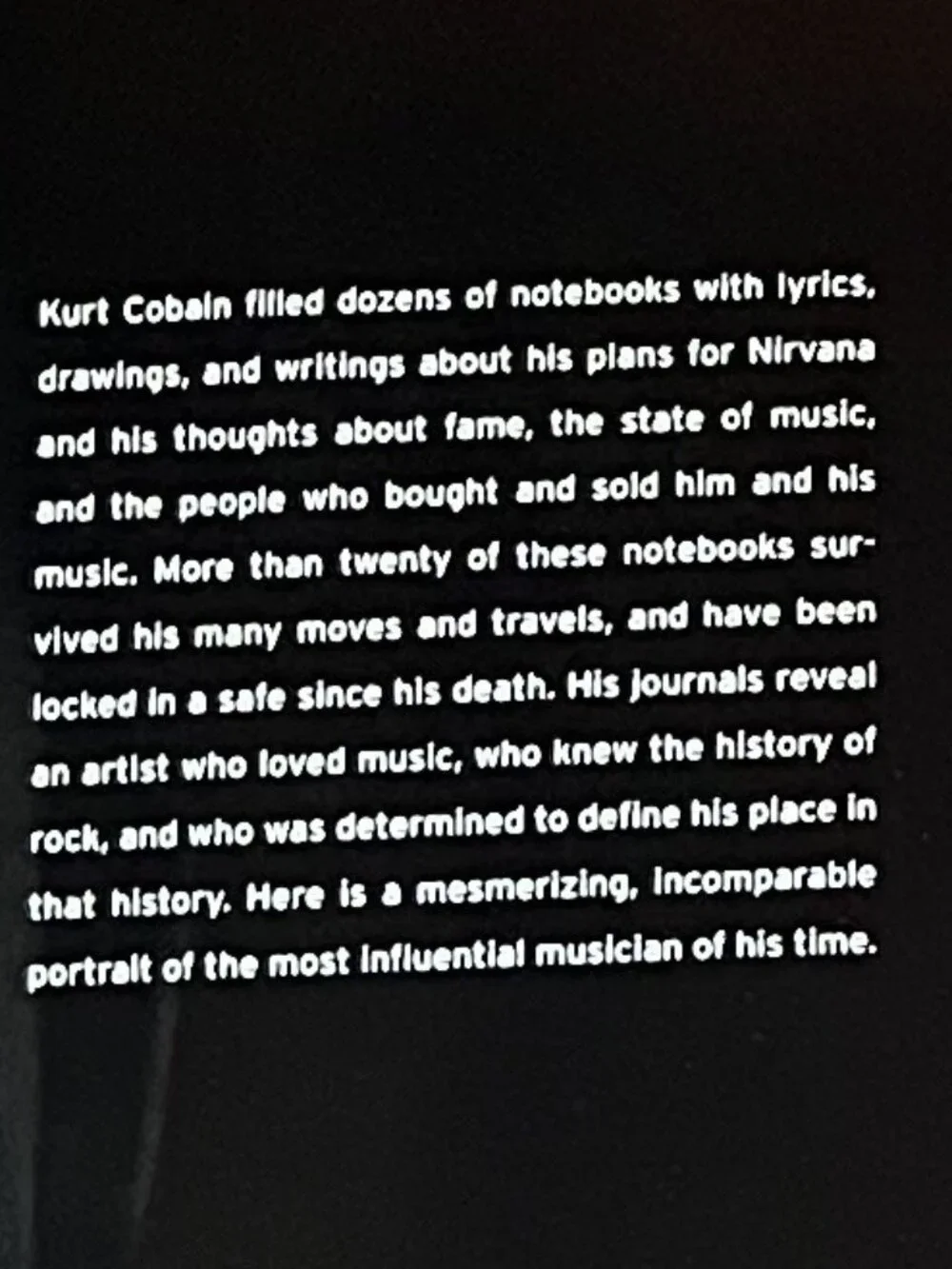 Kurt Cobain Journals 2002, Hardcover